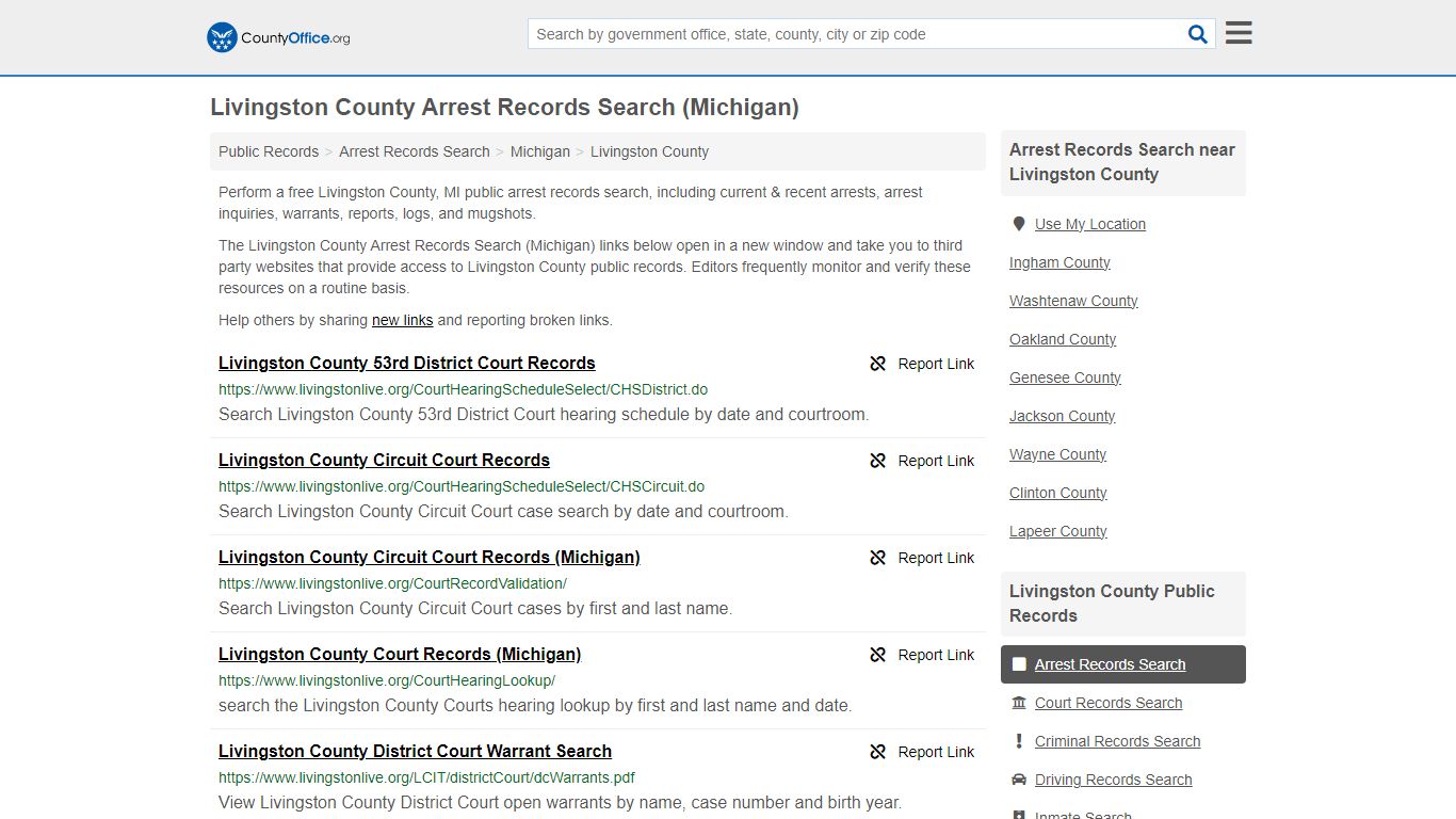 Arrest Records Search - Livingston County, MI (Arrests & Mugshots)